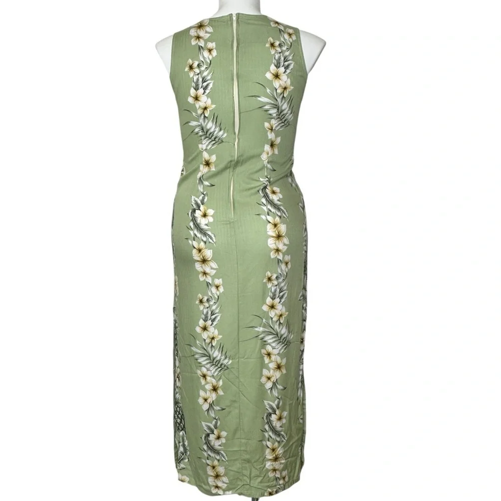 Hawaiian Reserve Collection vintage green maxi dress Large